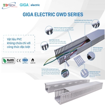 Máng nhựa che dây điện tủ điện, lược dày siêu bền chuẩn công nghiệp GIGA